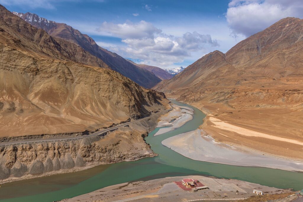 Sangam Point of Indus and Zanskar River